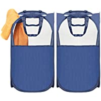 Amazon Brand – Umi Set di 2 Portabiancheria Pieghevole- Cesto per Biancheria con 2 Manici- Borse Organizer per Vestiti…